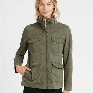 Banana Republic Classic Utility Flight green jacket, Womens Petite Small, NWT